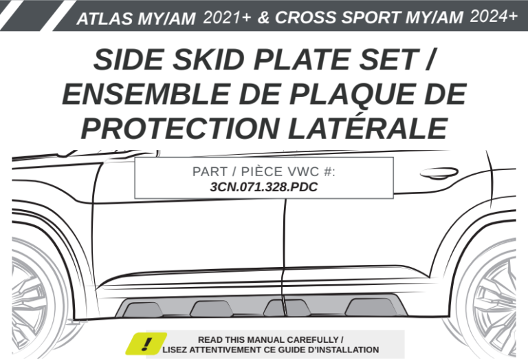 VW ATLAS MY21+ AND CROSS SPORT MY24+ SIDE SKID PLATE /ENSEMBLE DE PLAQUE DE PROTECTION LATÉRALE